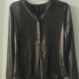 JLO Jennifer Lopez Metalic Gold Bronze Blouse